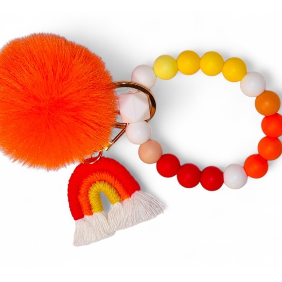 Accessories - Ember Rainbow Womens Silicone Beaded Keychain
